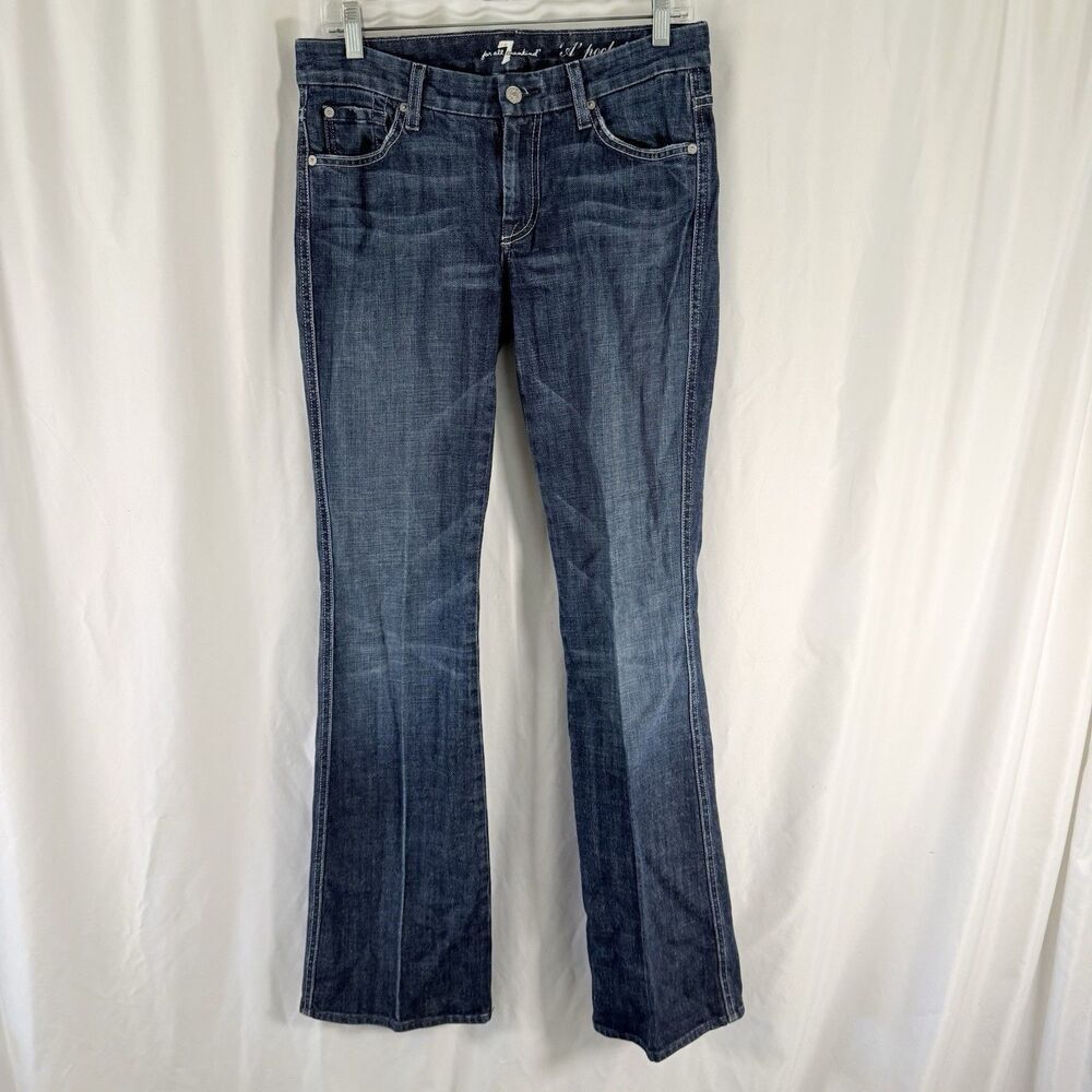 7for all Mankind A Pocket Jeans Women's 28 Dark Wash Blue Denim Cotton Blend
